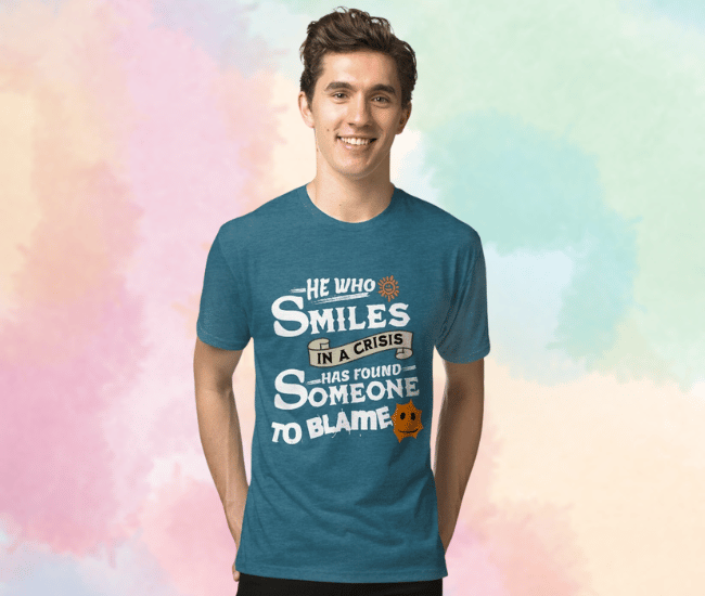 'Crisis Management' Funny T-Shirt – Humorous Casual Wear