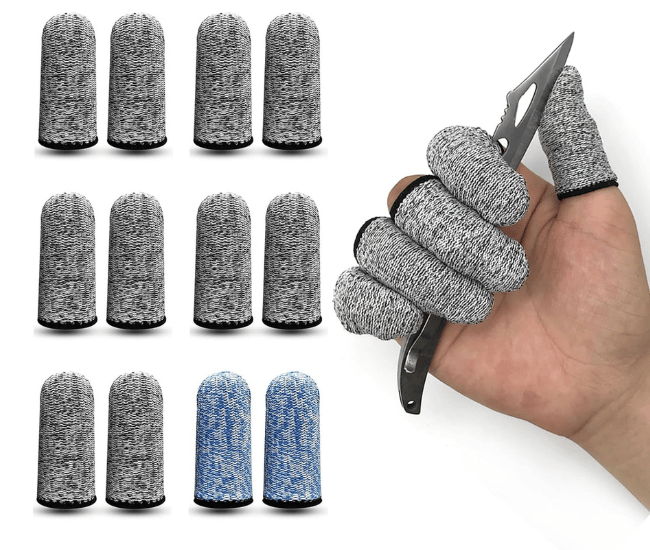 Cut-Resistant Finger Cots – Reusable Finger Guards for Kitchen, Work, and Crafts