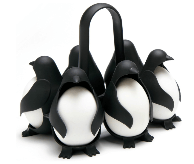 Penguin-Shaped Egg Holder for Cooking, Serving & Storing