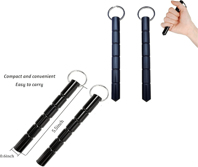 Self-Defense Keychain Set – Portable Aluminum Blunt Force Tools for Personal Safety