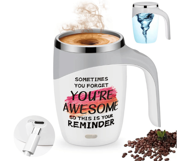 Self-Stirring Coffee Mug – Electric Mixing Mug for Effortless Beverages