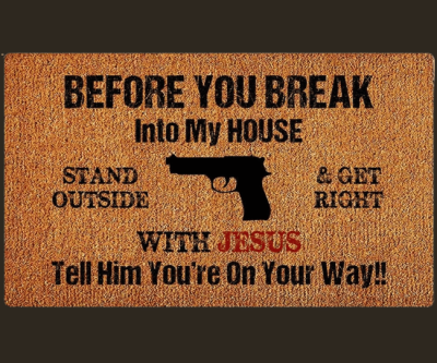 'Before You Enter My House' Funny Welcome Doormat – Non-Slip, All-Weather Entryway Mat