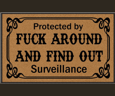 BinHang 'Protected by Surveillance' Funny Doormat – Non-Slip Indoor Entrance Mat