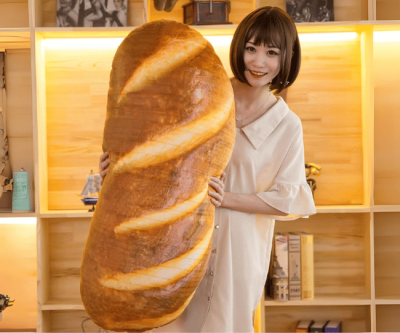 Bread Shape Plush Pillow – Realistic Soft Butter Toast Cushion