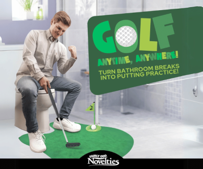 Potty Putter Toilet Time Golf Game – Bathroom Mini Golf Set